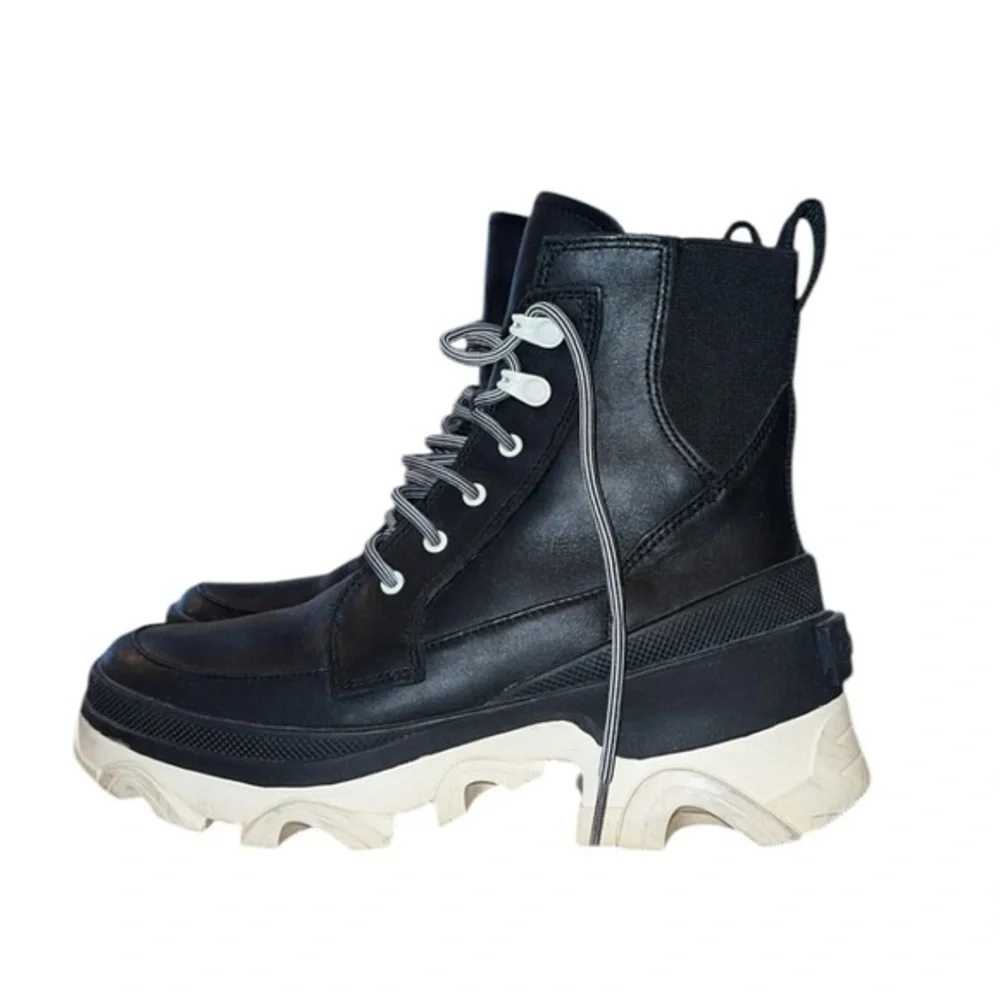 Sorel Brex Black Chalk Lace Up Waterproof Winter Boots Size‎ 6